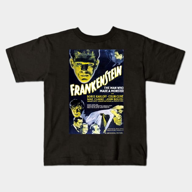 FRANKENSTIEN Kids T-Shirt by chudd